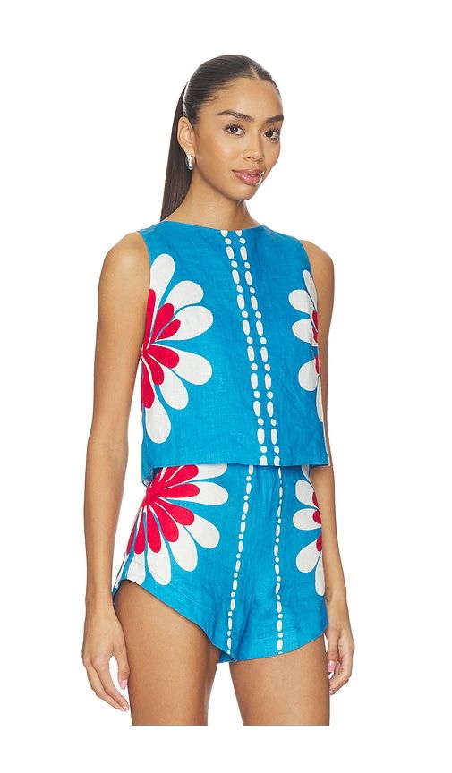 Avelino Top in Blue. - size M (also in S, XS) - Cala de la Cruz - Modalova