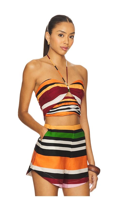 Naos Top in AgaveBW in Orange,Red,White. - size S (also in XS) - Cala de la Cruz - Modalova