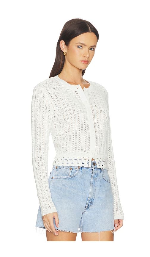 Lilibeth Pointelle Cardigan in White. - size S (also in XL) - CAMI NYC - Modalova