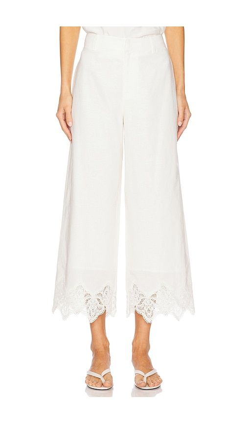 Cassia High Rise Pant in White. - size 0 (also in 00, 12, 2, 4, 6) - CAMI NYC - Modalova