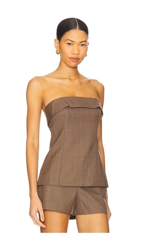 London Strapless Top in Brown. - size 0 (also in 00) - CAMI NYC - Modalova