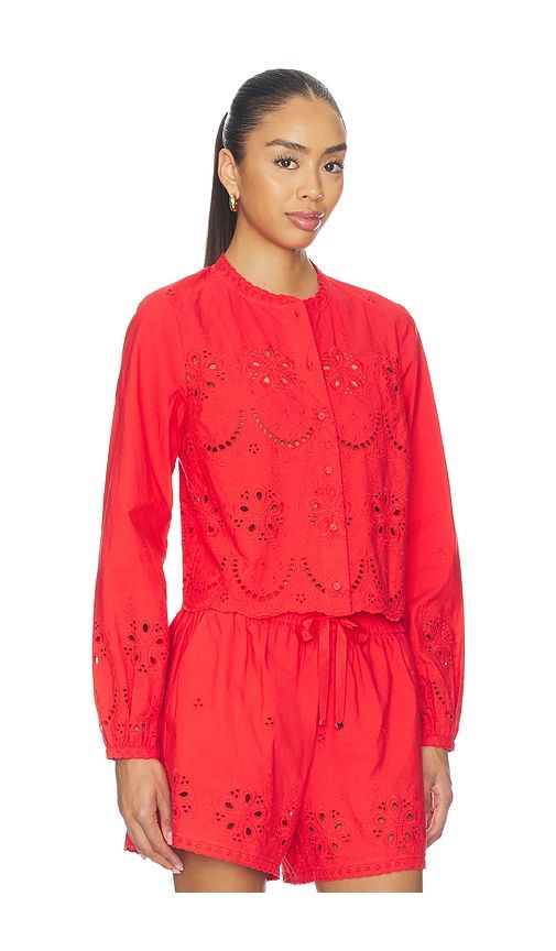 Kalena Cotton Blouse in Red. - size M (also in S, XS, XXS) - CAMI NYC - Modalova