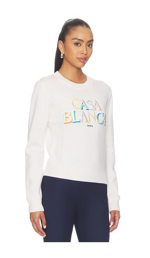 Stacked Logo Jumper in Cream. - size L (also in M, S, XS) - Casablanca - Modalova