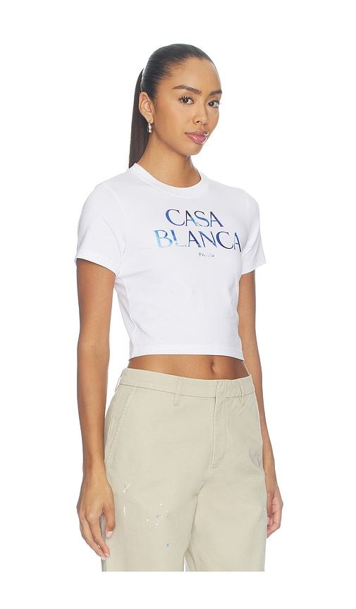 Cropped Baby Tee in White. - size L (also in M, S, XS) - Casablanca - Modalova