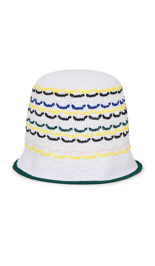 Tuck Stitch Hat in White - Casablanca - Modalova
