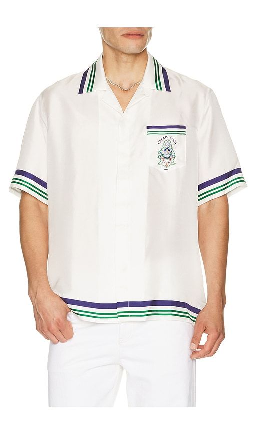 Cuban Collar Shirt in White. - size M (also in S, XL/1X) - Casablanca - Modalova