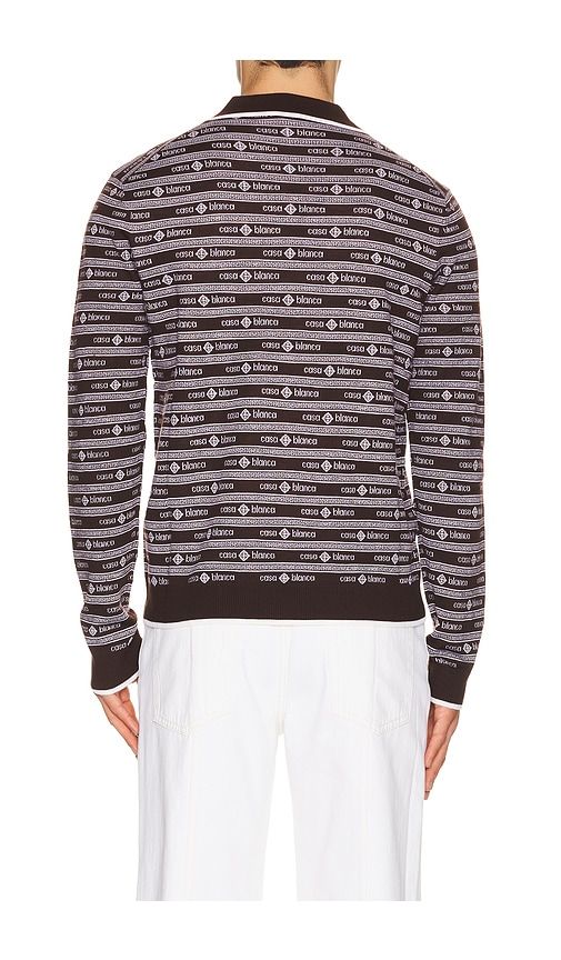 Wordmark Long Sleeve Polo in Brown. - size L (also in M, XXL/2X) - Casablanca - Modalova