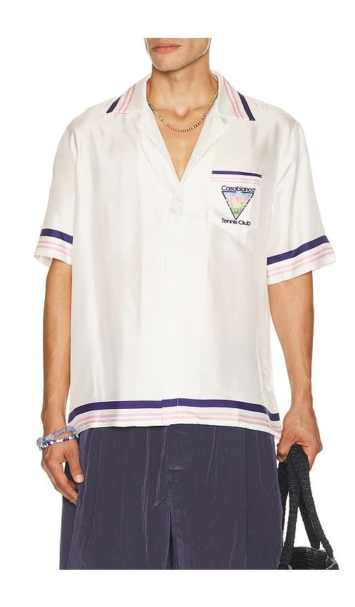 Cuban Collar Short Sleeve Shirt in . - size S (also in M, L, XL/1X, XXL/2X) - Casablanca - Modalova
