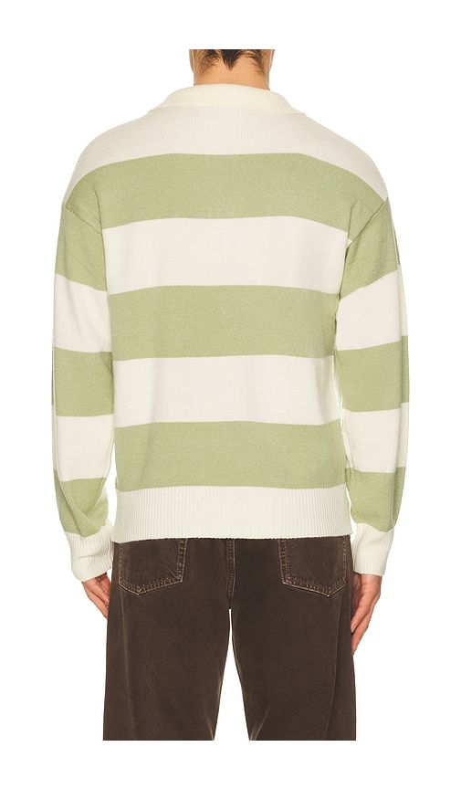 Theo Striped Rugby Sweater in Green. - size L (also in M, S, XL/1X) - Central Park West - Modalova