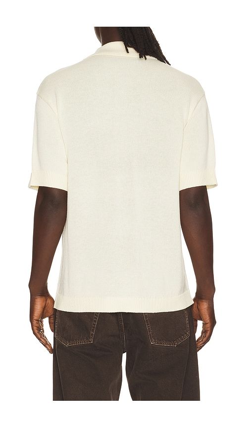 Anderson Embroidered Camp Shirt in Cream. - size L (also in M, S, XL/1X) - Central Park West - Modalova