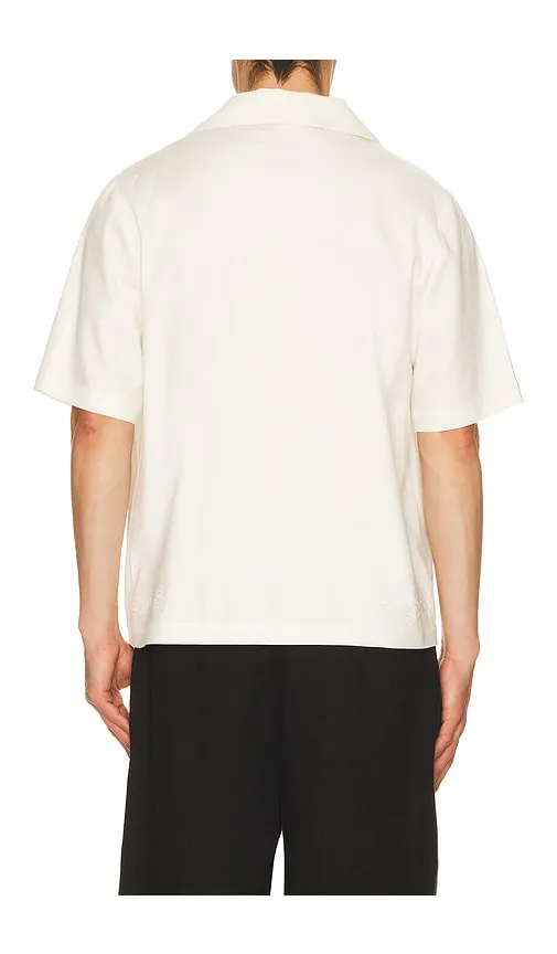 Anderson Paisley Embroidered Button Down Shirt in White. - size L (also in M, S) - Central Park West - Modalova