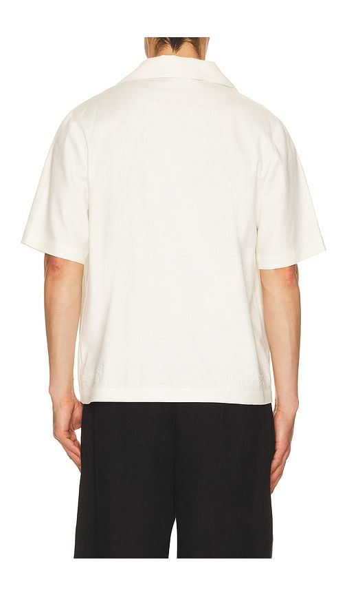 Anderson Paisley Embroidered Button Down Shirt in White. - size L (also in M, S, XL/1X) - Central Park West - Modalova