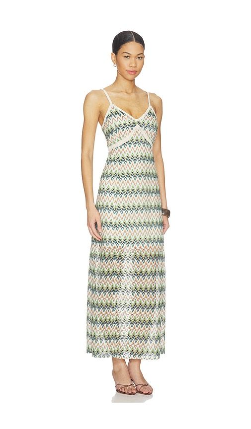 Celine Rainbow Crochet Maxi Dress in Beige,Green. - size M (also in S, XL, XS) - Central Park West - Modalova