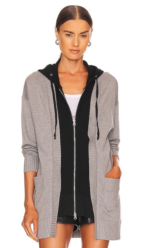 Brynn Long Dickie Cardigan in Grey. - size L (also in M, S, XS) - Central Park West - Modalova