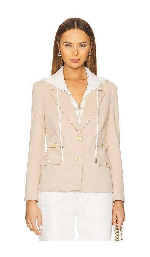 Nautical Dickey Blazer in Beige. - size L (also in M, S) - Central Park West - Modalova