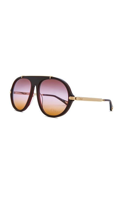 Chloe Aly Sunglasses in Burgundy - Chloe - Modalova