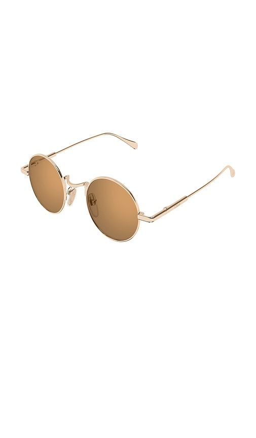 Round Sunglasses in Metallic Gold - Chloe - Modalova