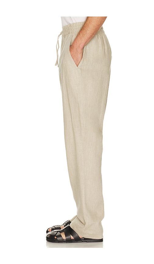 Avila Linen Drawstring Trouser in Cream. - size L (also in XL/1X) - CHE - Modalova