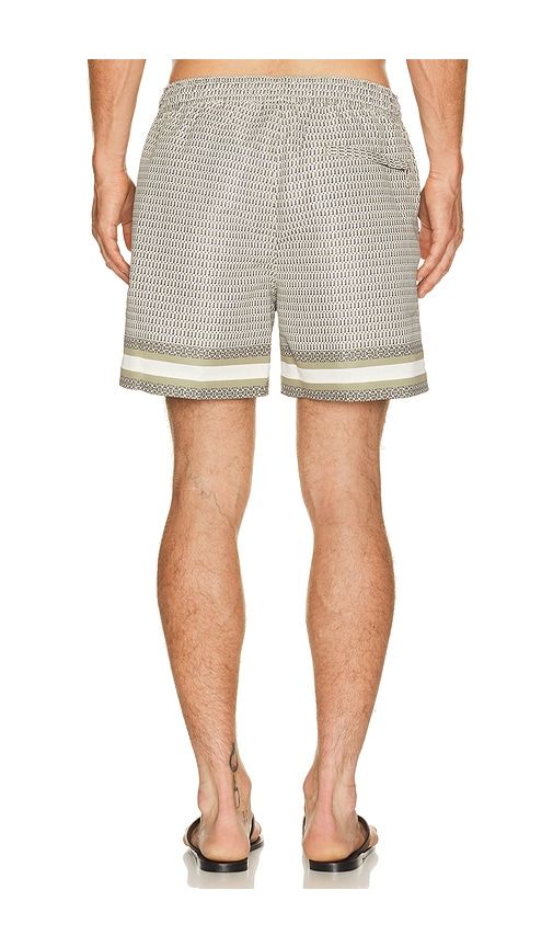 Berkeley Border Printed Swim Short in Green. - size L (also in M, S, XL/1X) - CHE - Modalova