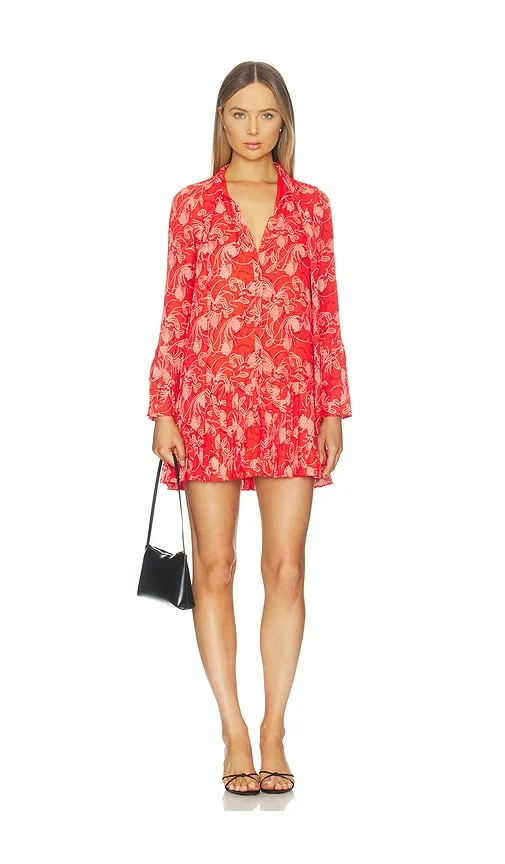 Botanical Floral Alinda Dress in Red. - size 0 (also in 2, 8) - Cinq a Sept - Modalova