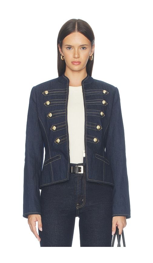 Abbot Jacket in Navy. - size 0 (also in 2, 4, 6, 8, 10) - Cinq a Sept - Modalova