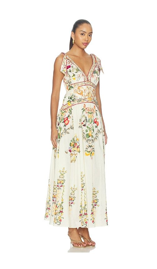 Tie Shoulder Dress in Cream. - size L (also in M, S, XL, XS) - Camilla - Modalova