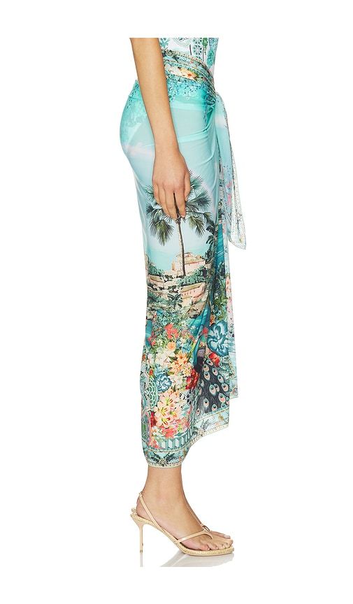 Multi Wear Long Sarong in Blue - Camilla - Modalova