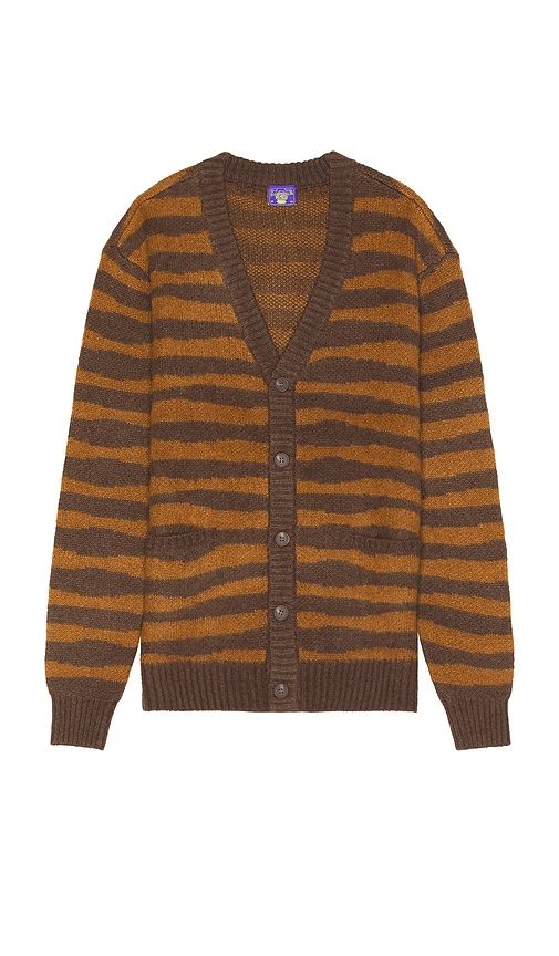 Yarn Dyed Button Up Cardigan in Brown. - size L (also in M, XL/1X) - Coney Island Picnic - Modalova