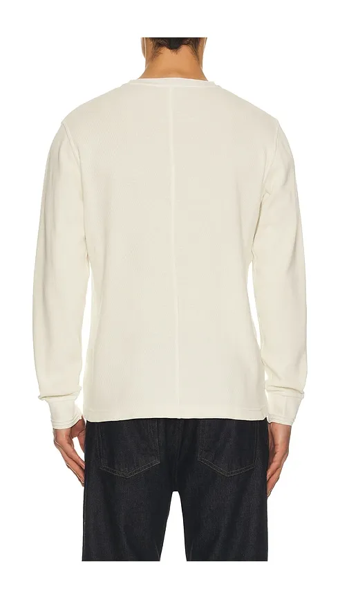 Waffle Three Button Henley in Cream. - size L (also in XL/1X) - Citizens of Humanity - Modalova