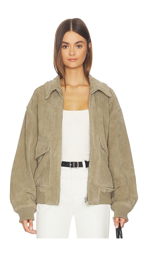 Vivienne Suede Jacket in Olive. - size L (also in M) - Citizens of Humanity - Modalova