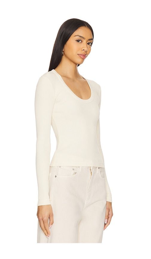 Mara U-neck Top in Cream. - size L (also in XL) - Citizens of Humanity - Modalova