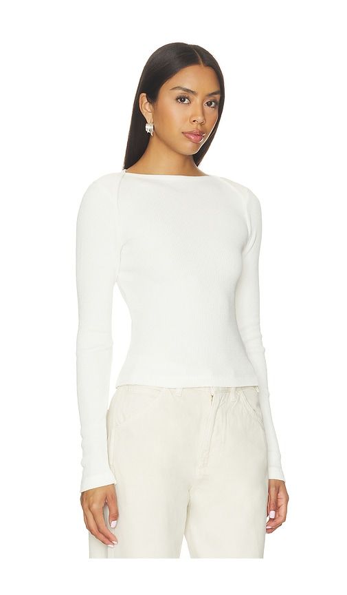 Long Sleeve Baby Waffle Tee in Ivory. - size L (also in M) - Citizens of Humanity - Modalova