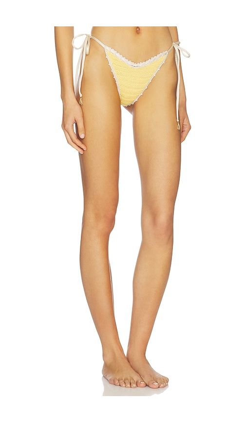 Trinidad Flower Bottom in Lemon. - size L (also in M, S, XL, XS) - Capittana - Modalova