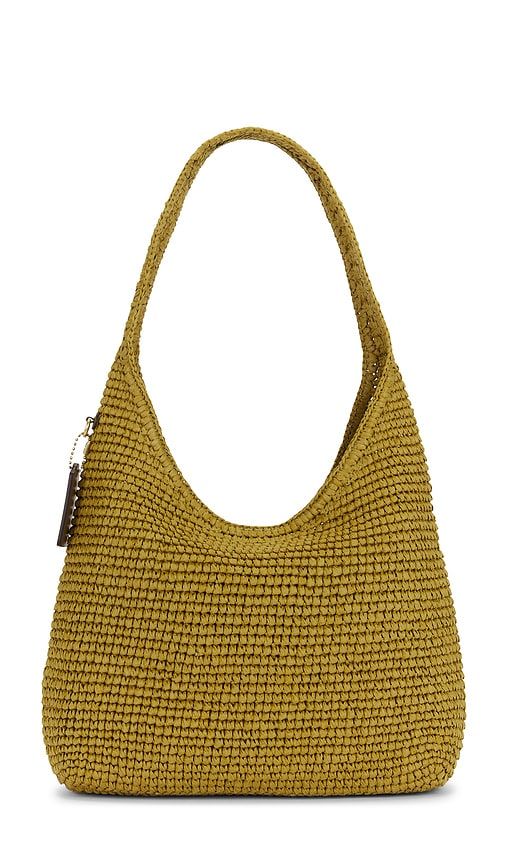 Refined Weave Straw Brooklyn 28 Shoulder Bag in Olive - Coach - Modalova