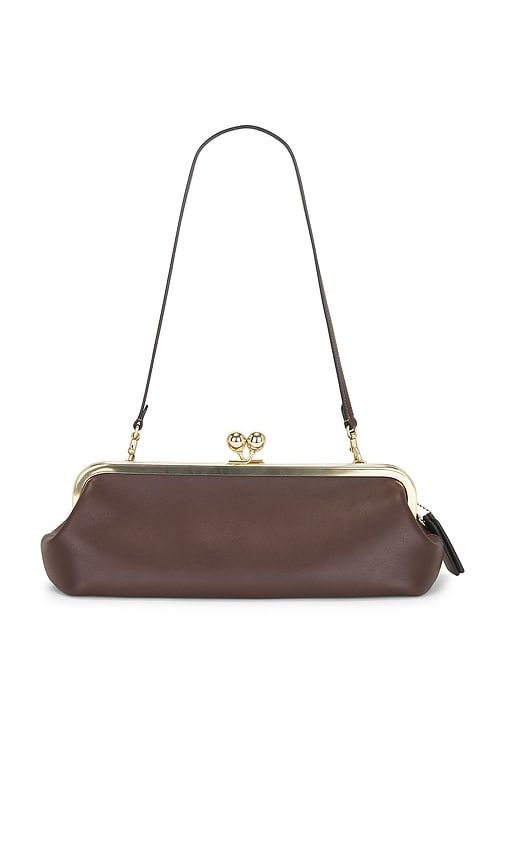 Glovetanned Leather Kisslock Frame Bag 30 in Brown - Coach - Modalova