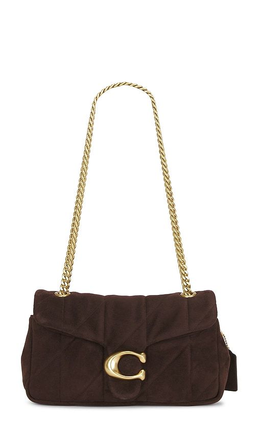 Soft Quilted Suede Tabby Shoulder Bag 26 in Chocolate - Coach - Modalova