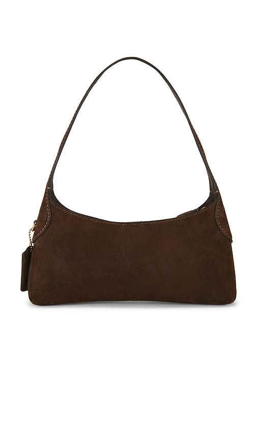Suede Brooklyn Shoulder Bag 26 in Chocolate - Coach - Modalova