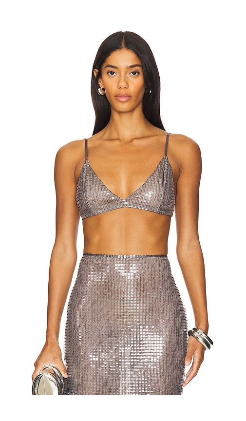 Sequin Top in Metallic Neutral. - size M (also in S, XL, XS, XXS) - Ceren Ocak - Modalova
