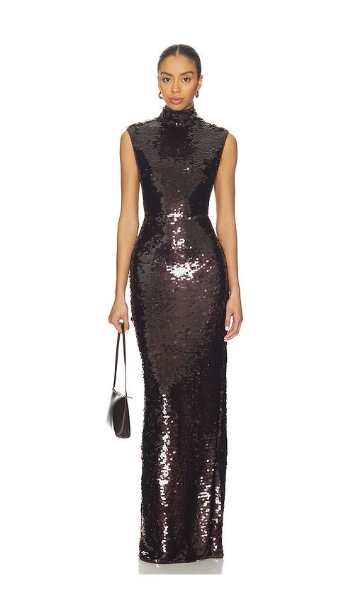 Amara Gown in Brown. - size L (also in M, S, XS, XXS) - Camila Coelho - Modalova