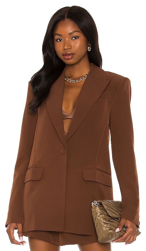 Morena Blazer in Chocolate. - size L (also in M, S, XS, XXS) - Camila Coelho - Modalova