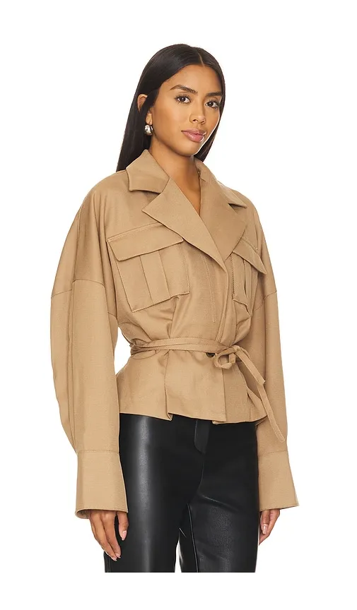 Mari Jacket in Taupe. - size L (also in M, XL) - Camila Coelho - Modalova