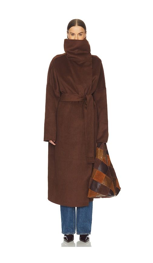 Mirta Coat in Brown. - size L (also in M, XL, XXS) - Camila Coelho - Modalova