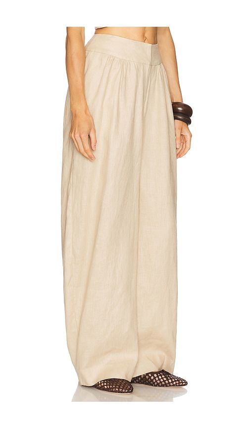 Harlow Linen Pant in Brown. - size XS (also in XXS) - Camila Coelho - Modalova