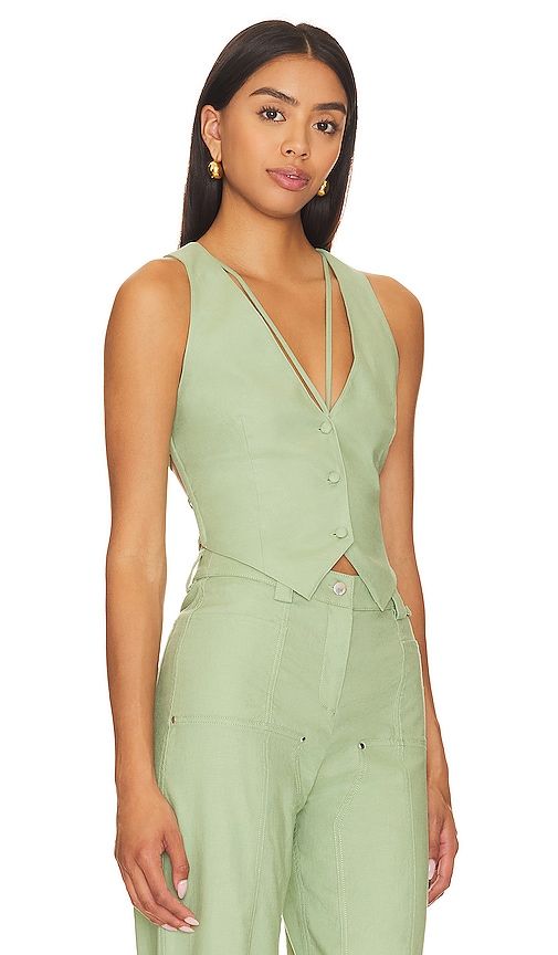 Matilde Vest in Sage. - size L (also in M, XL, XS) - Camila Coelho - Modalova