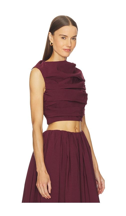 Carina Top in Burgundy. - size M (also in S, XS, XXS) - Camila Coelho - Modalova