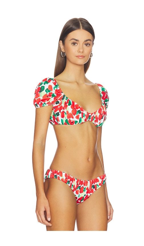 Zoe Bikini Top in Red,. - size S (also in XS) - CAROLINE CONSTAS - Modalova