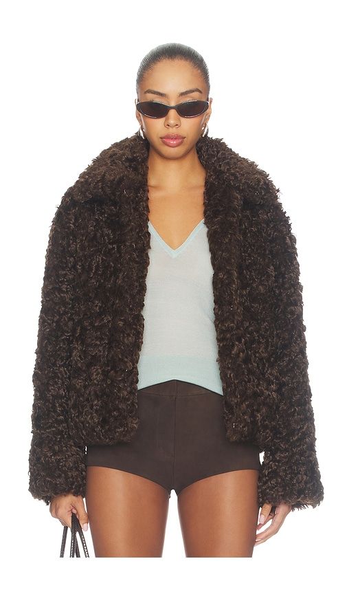 Faux Fur Jacket in Brown. - size L (also in M, S, XS) - CLOSED - Modalova