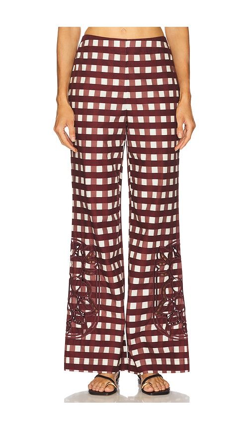 Roma Trouser in Wine. - size L (also in M, XS) - Clea - Modalova