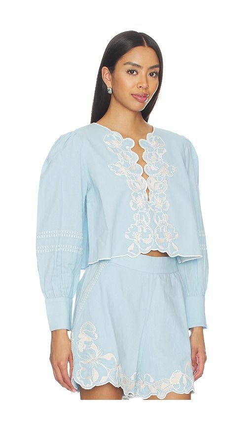 Manon Blouse in Baby Blue. - size M (also in XL, XS) - Cleobella - Modalova