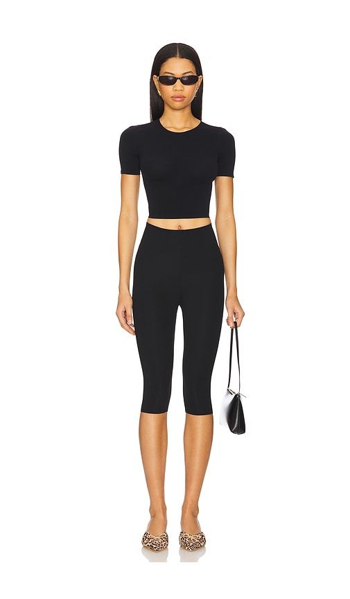 Ballet Body Cropped Crewneck Tee in - Commando - Modalova